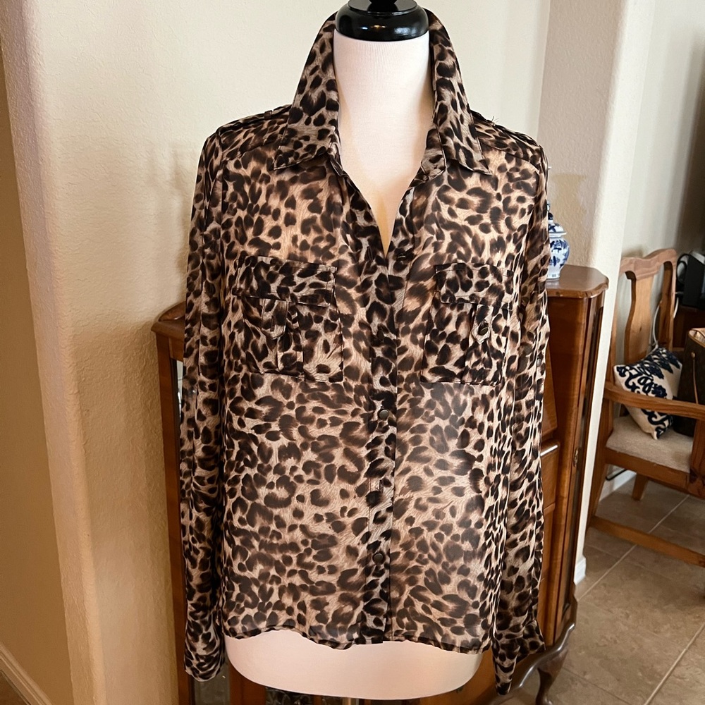 Forever 21 Leopard Blouse